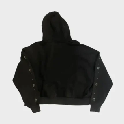Hmdd Flower Studded Hoodie Black (2)