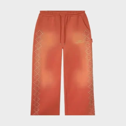 Hmdd Orange Crystal Sweatpants