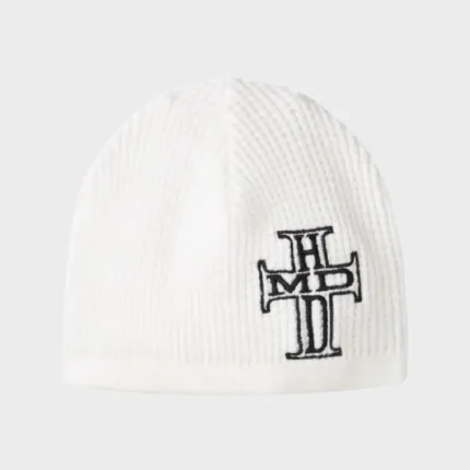Hmdd White Holy Cross Beanie